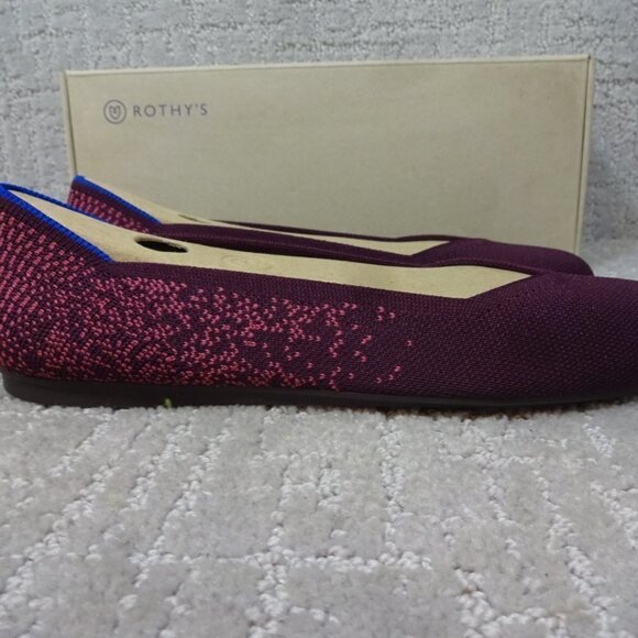 Rothys The Flat Fig Phyton Round Toe Slip on Flats Shoes Multiple Sizes - Picture 5 of 11